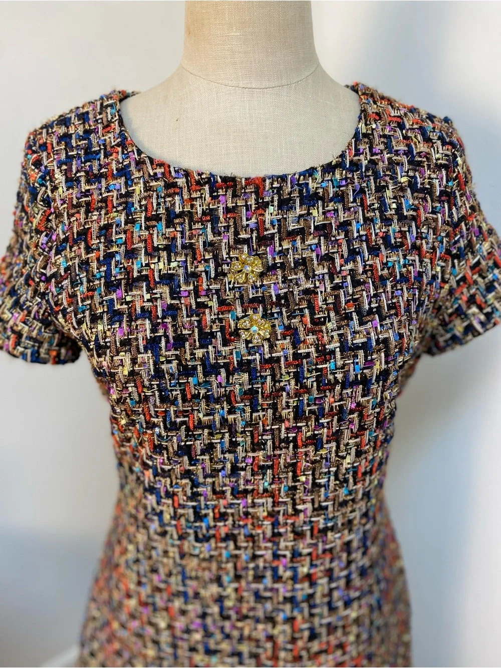 Betsey Johnson Multicolor Tweed Mini Dress - Picture 4 of 8